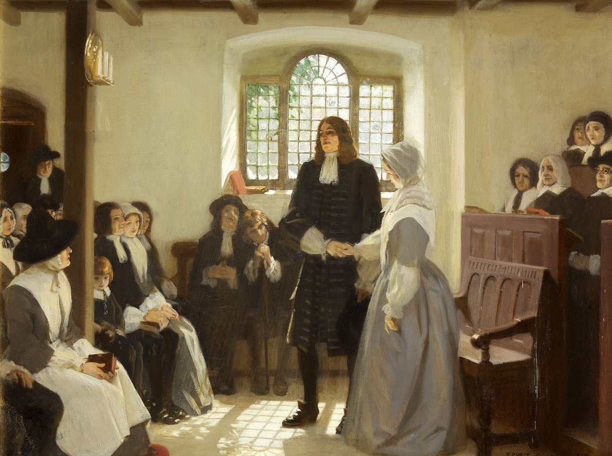 William Penn és Hannah Callowhill házassága alkotó: Ernest Board