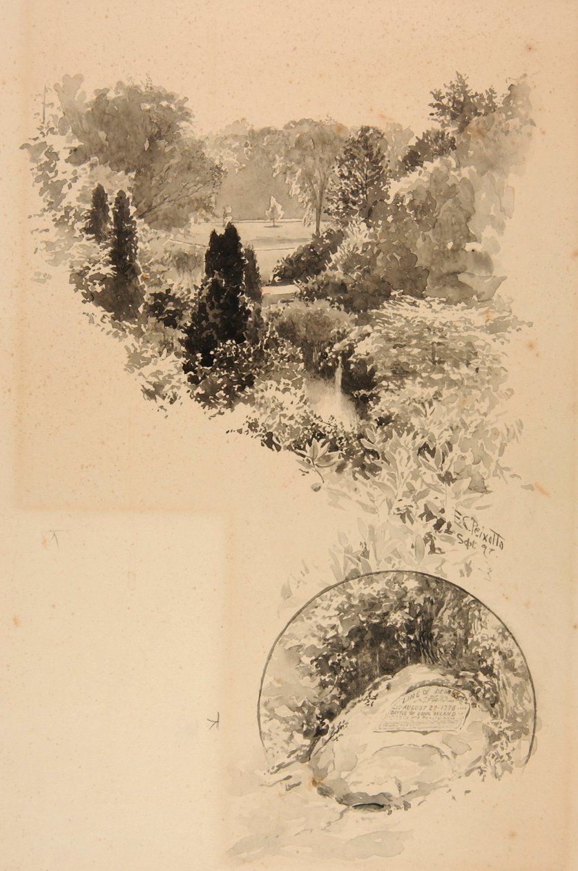 Battle Pass, Prospect Park, a Long Island-i csata színhelye alkotó: Ernest C. Peixotto