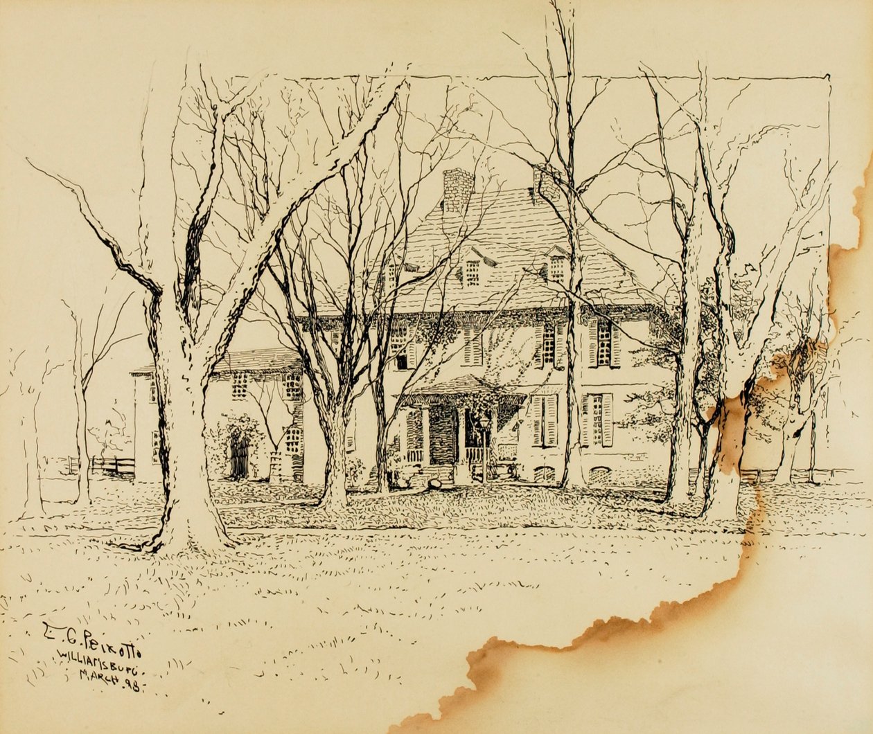 A William and Mary College elnökének otthona alkotó: Ernest C. Peixotto