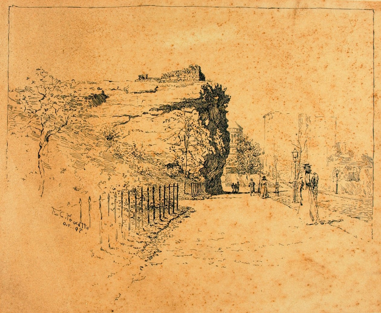 New York, Old Block House alkotó: Ernest C. Peixotto