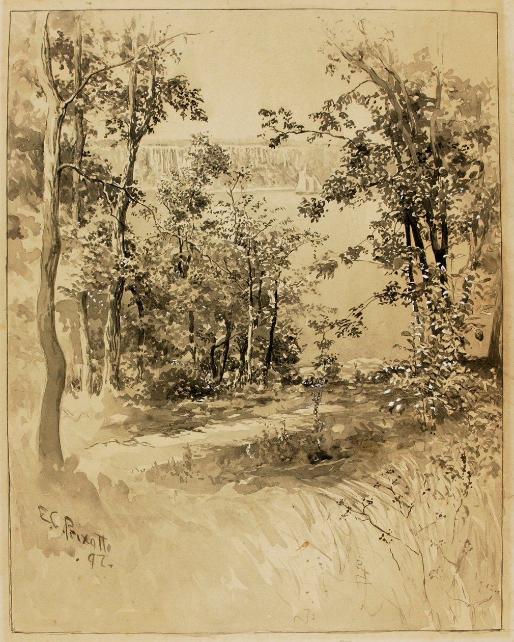 New York, a Washington erőd, a Fort Lee erődre nézve alkotó: Ernest C. Peixotto