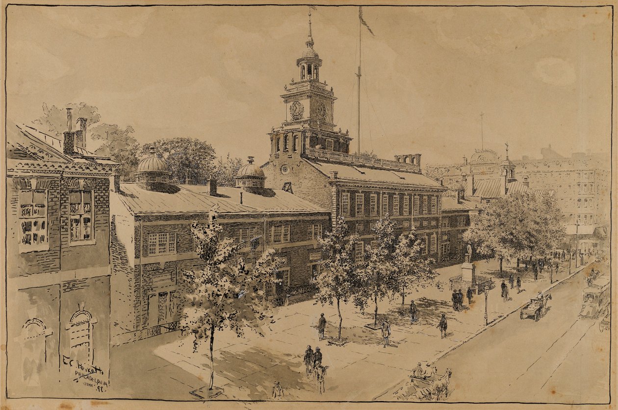 Philadelphia, Independence Hall, Chestnut Street alkotó: Ernest C. Peixotto