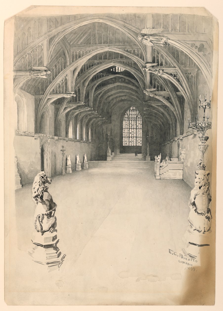 A Westminster Hall belseje alkotó: Ernest Clifford Peixotto