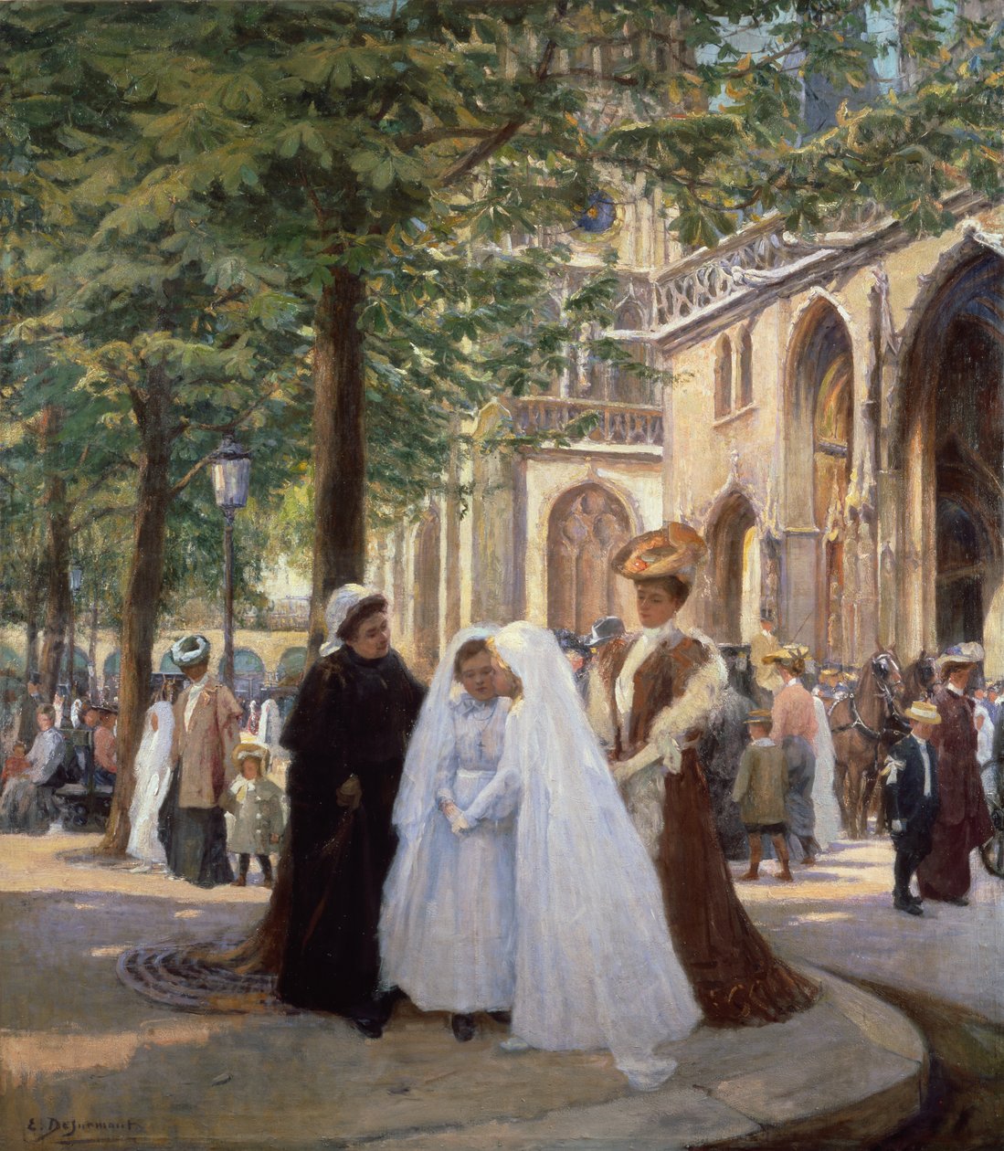 Az elsőáldozás (olaj, vászon) alkotó: Ernest Desurmont