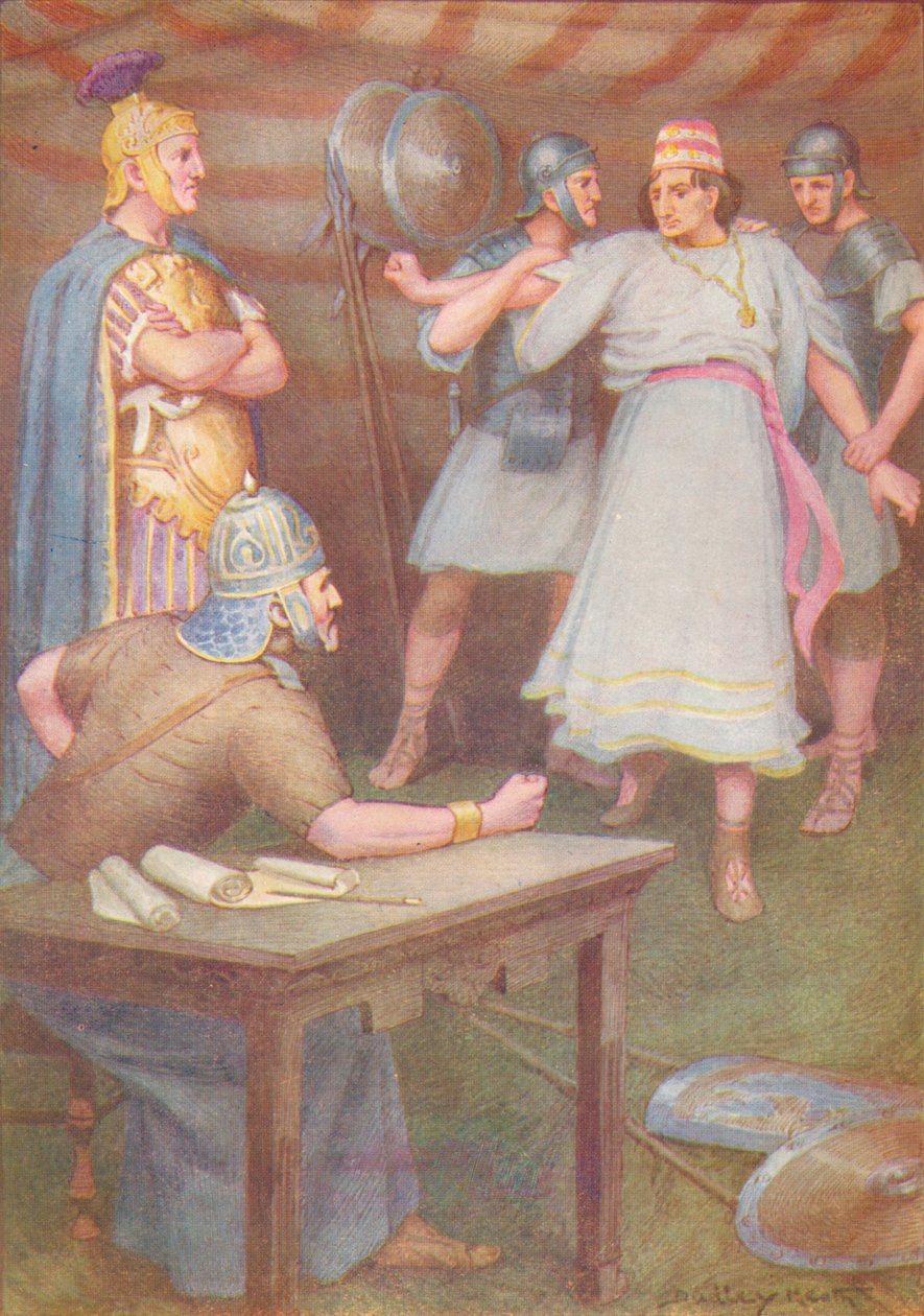„Jugurtha fegyvertelenül érkezett apósa sátrához”, c1912 1912 alkotó: Ernest Dudley Heath