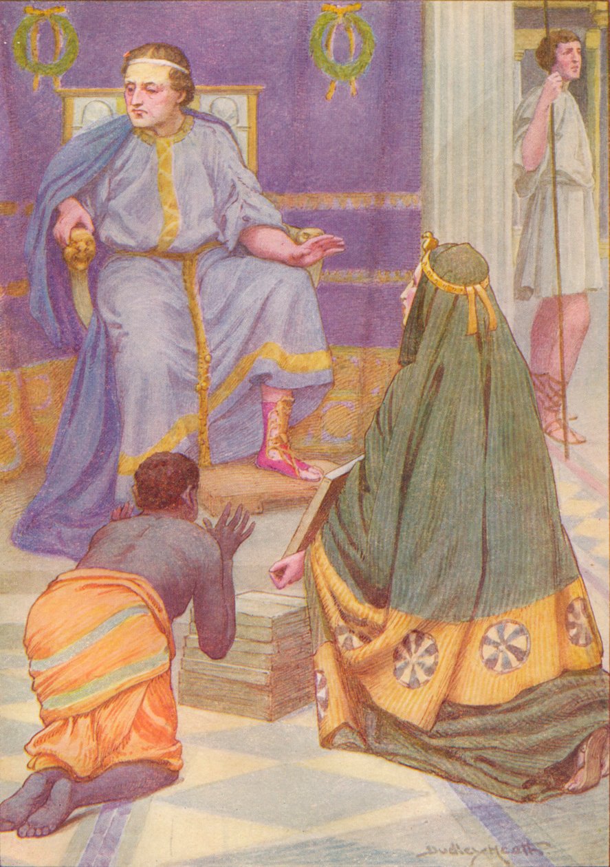 „Kilenc könyvet hordott a karjában”, c1912, 1912 alkotó: Ernest Dudley Heath