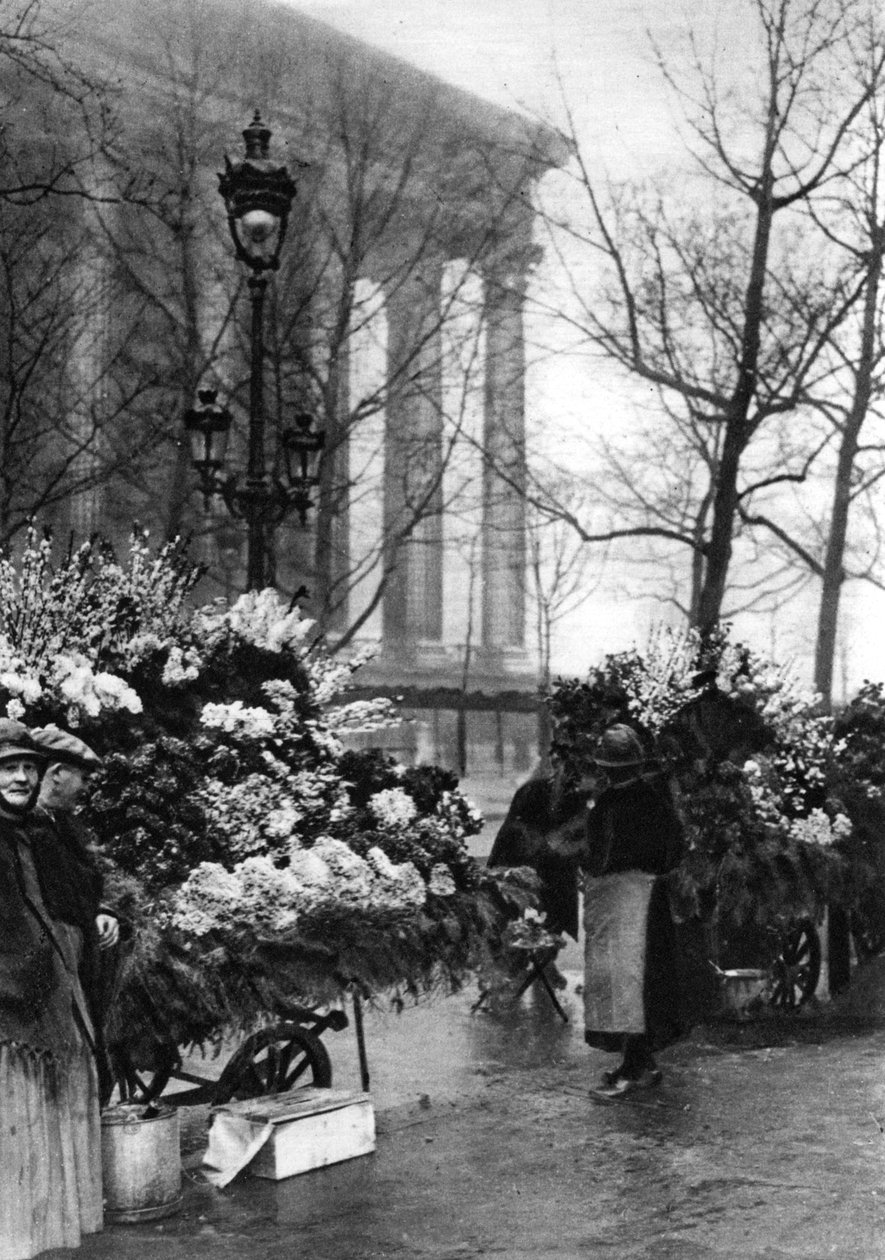 Virágpiac a párizsi Madeleine-ben, 1931 alkotó: Ernest Flammarion