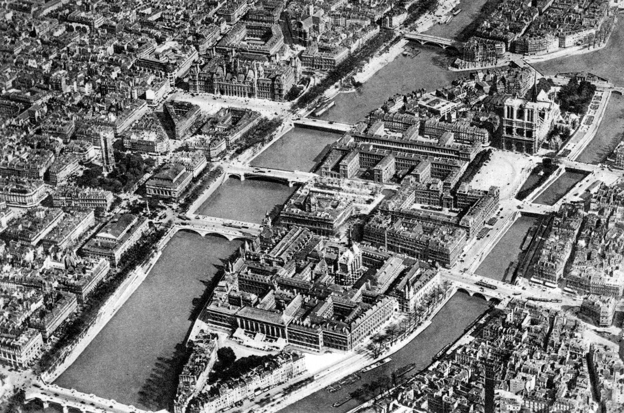 Az Isle de la Cite általános képe, Párizs, 1931 alkotó: Ernest Flammarion