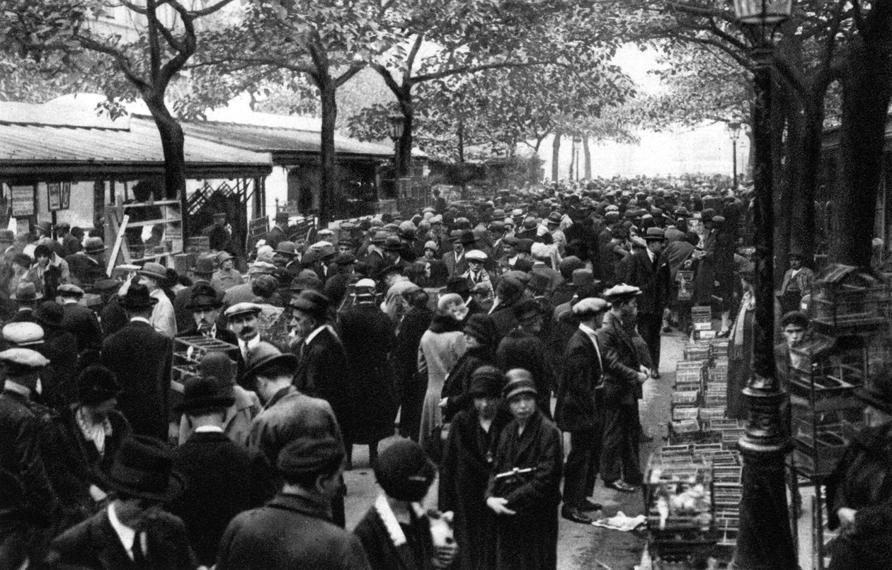 A madárpiac általános képe, Párizs, 1931. alkotó: Ernest Flammarion
