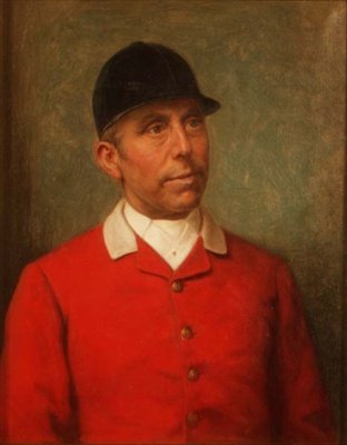 Huntsman, akiről azt tartják, hogy a Pytchley-vadászat mestere volt alkotó: Ernest Gustave (attr. to) Girardot