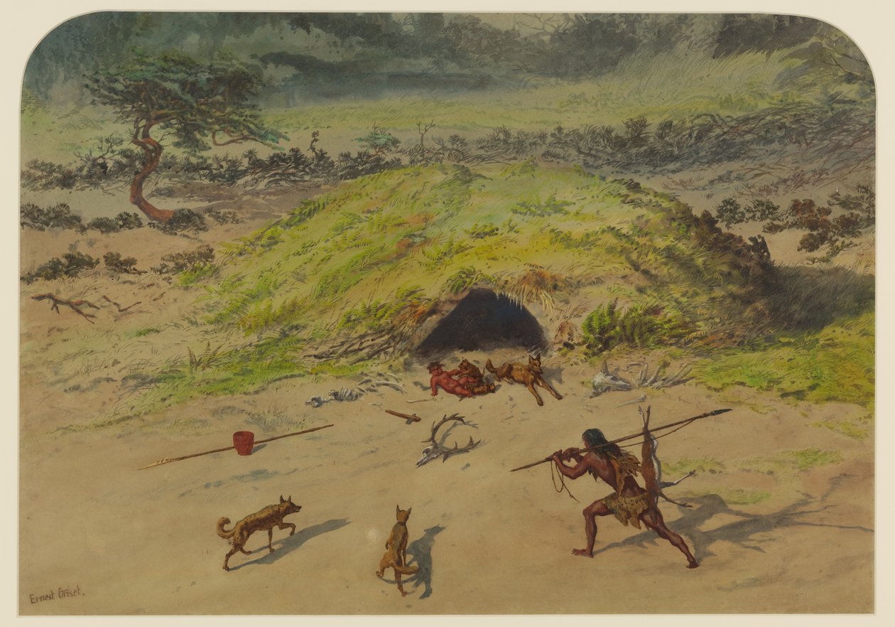 Őskori jelenet, 1871 alkotó: Ernest Henry Griset