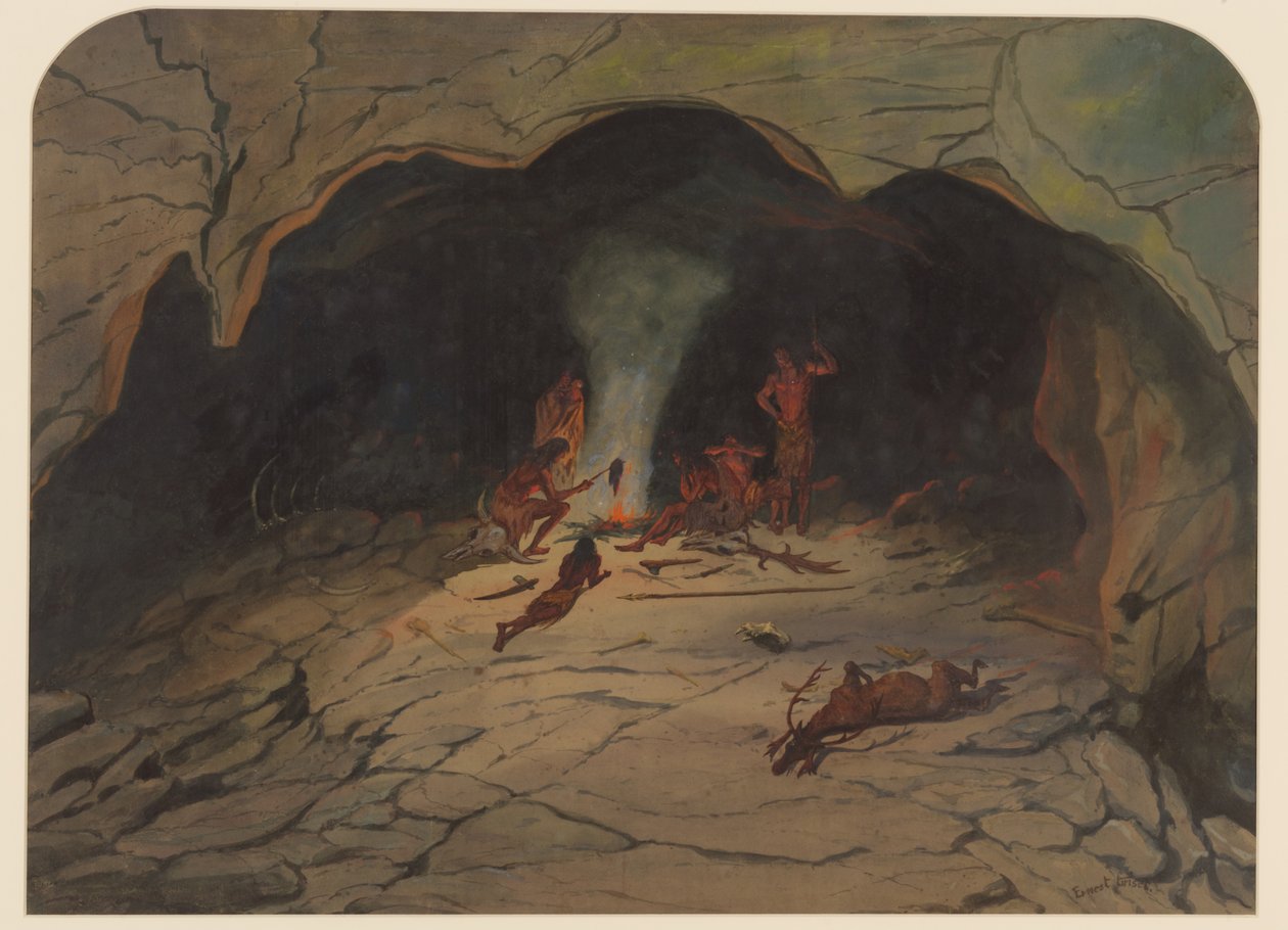 Őskori jelenet, 1871 alkotó: Ernest Henry Griset