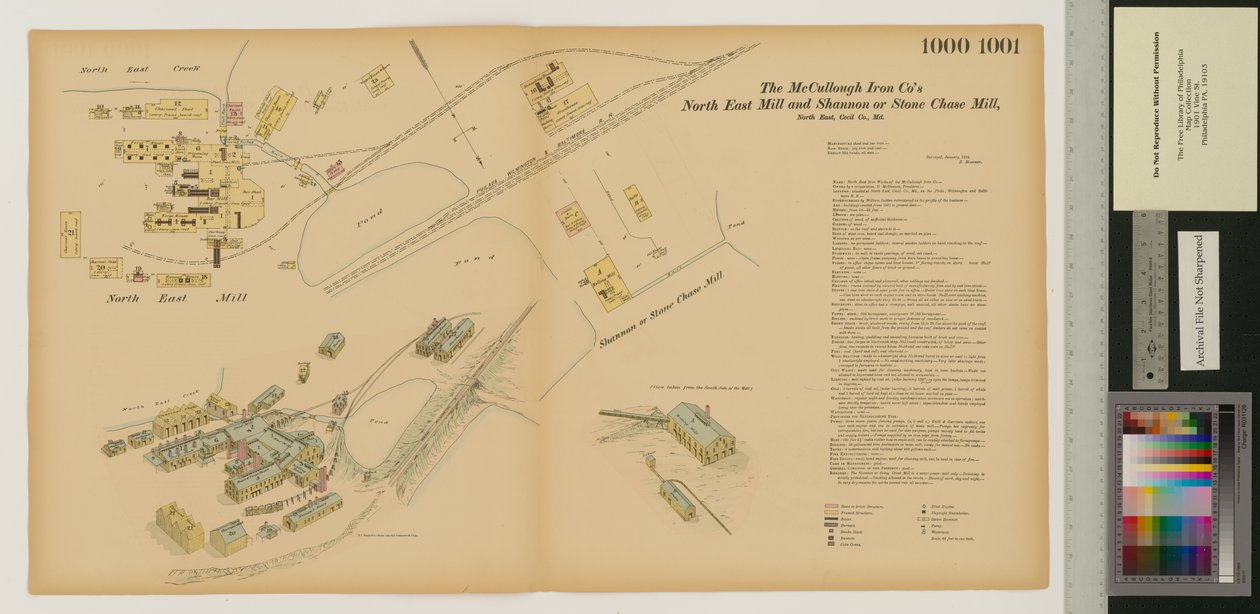 North East Mill és Shannon vagy Stone Chase Mill, Maryland, Hexamer General Surveys, 1880 alkotó: Ernest Hexamer