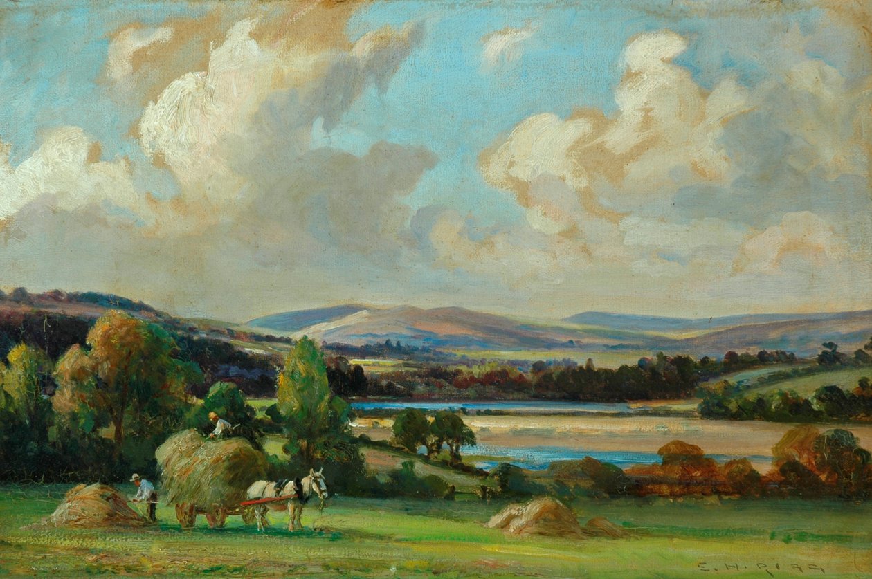 Szénakészítés Yorkshire-ben (olaj, vászon) alkotó: Ernest Higgins Rigg