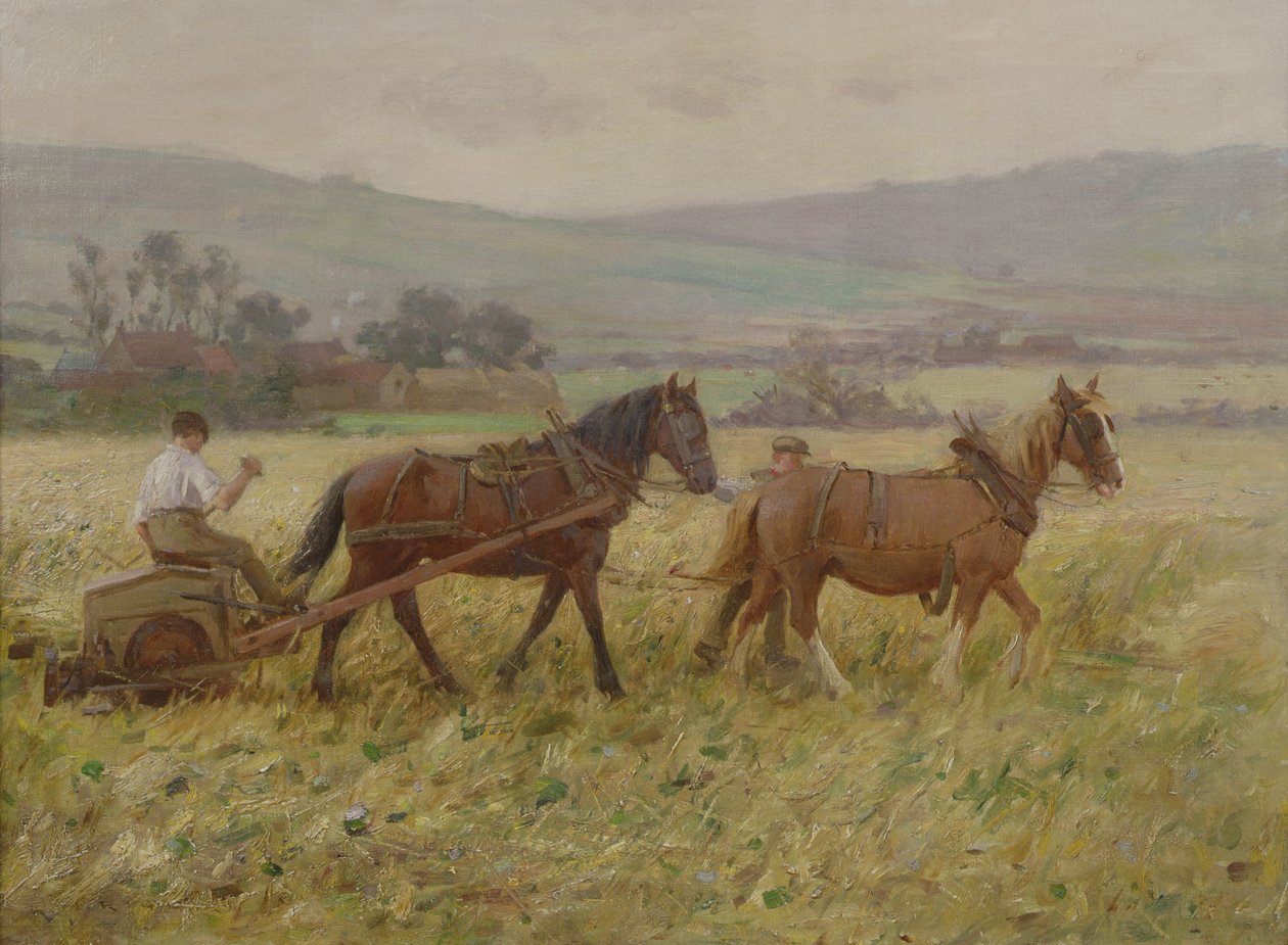 The Harvesting Team (olaj, vászon) alkotó: Ernest Higgins Rigg
