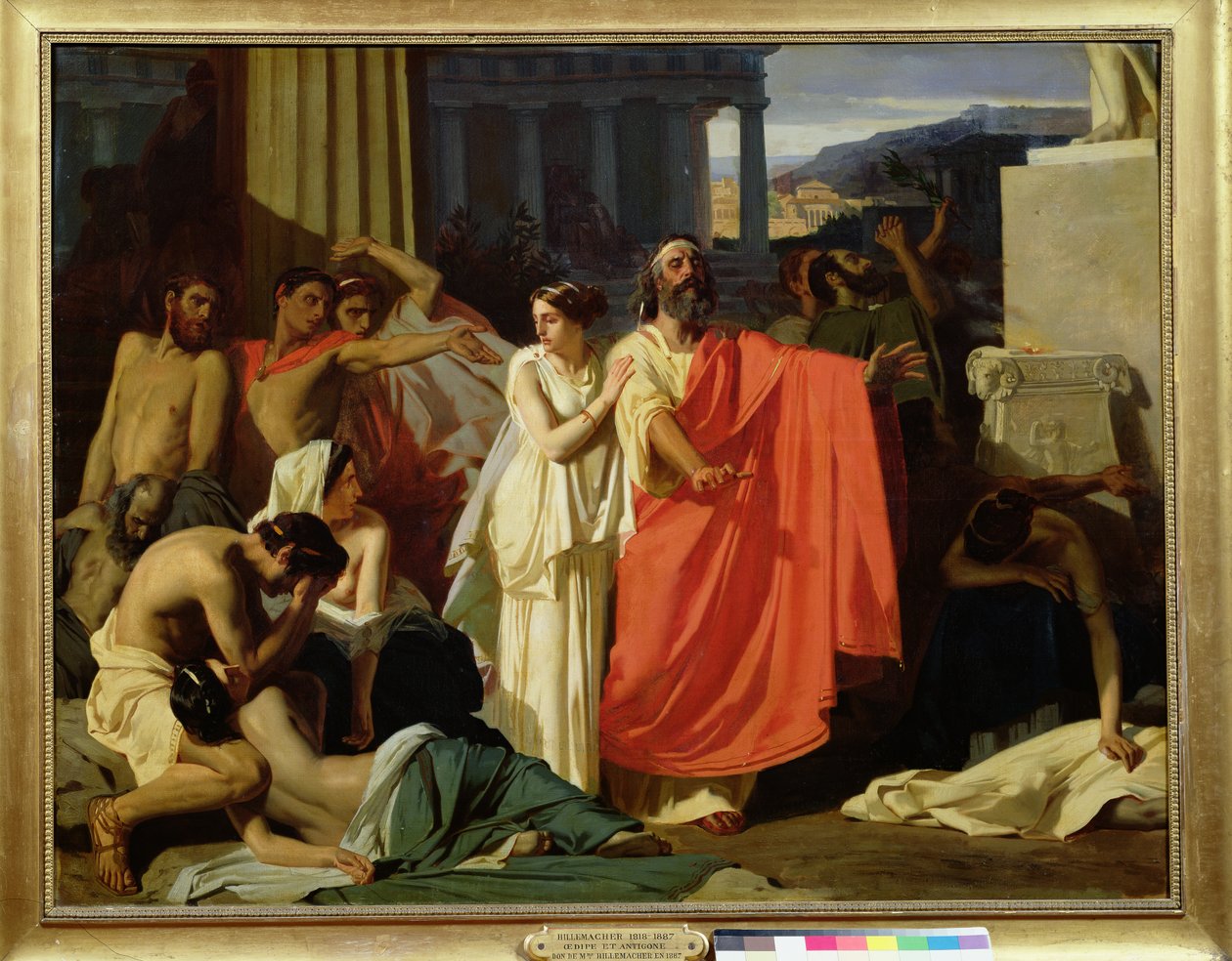 Oidipusz és Antigoné Thébába száműzetése, 1843 alkotó: Ernest Hillemacher
