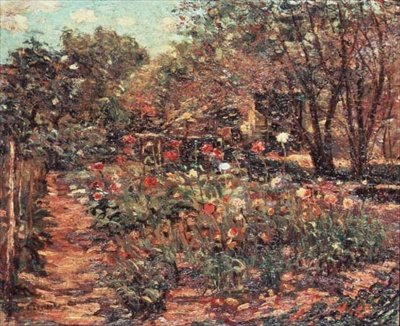 Kerti táj, 1915 körül (olaj, vászon) alkotó: Ernest Lawson