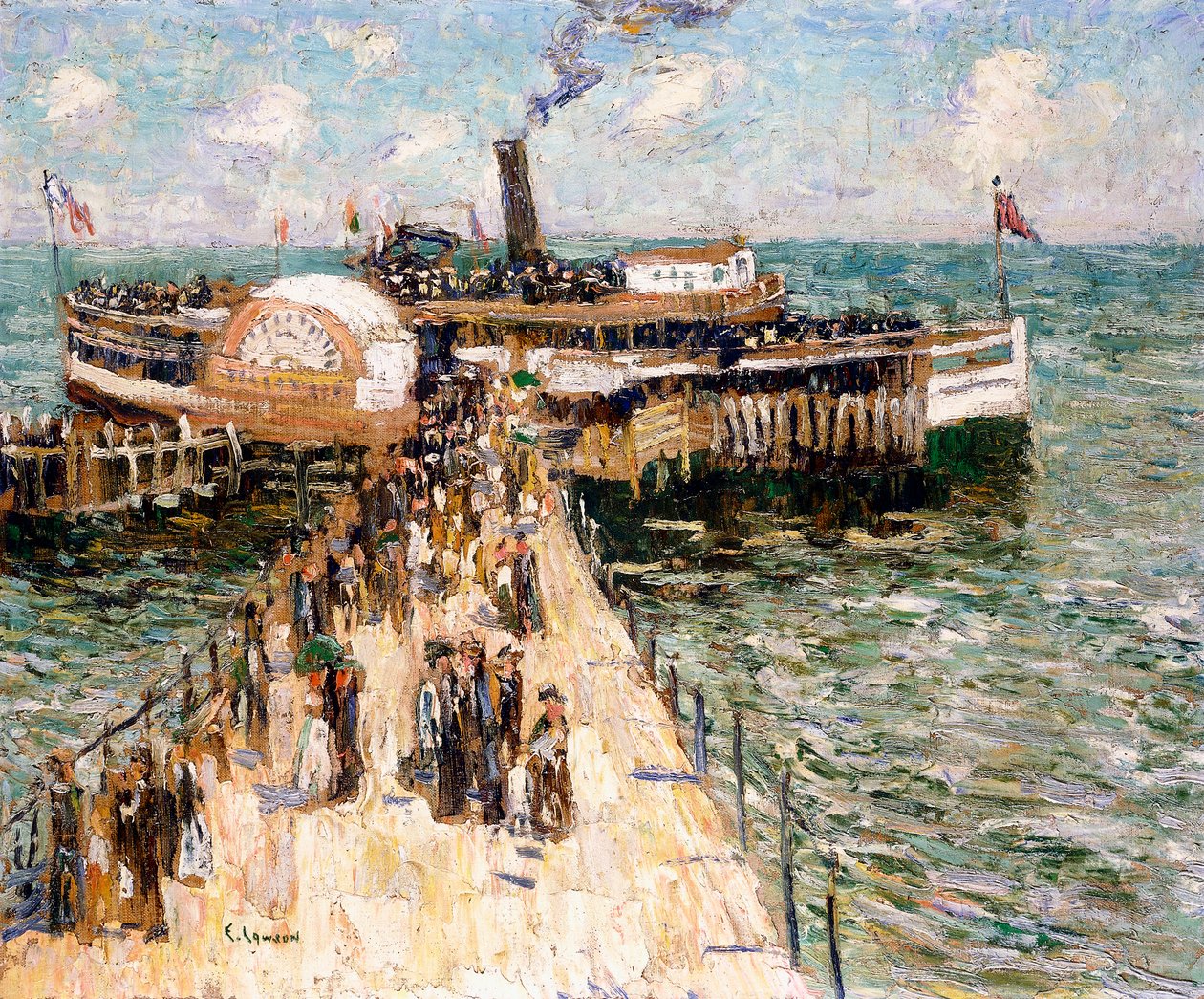 A kirándulóhajó alkotó: Ernest Lawson