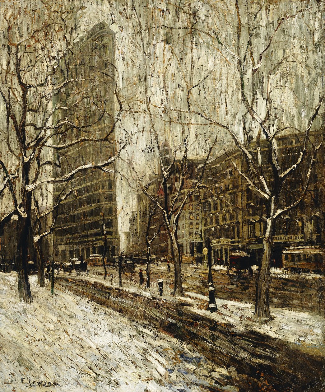 A Flatiron Building, New York alkotó: Ernest Lawson