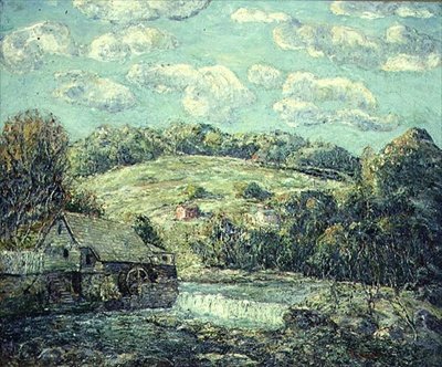 The Old Mill, Wilton, Connecticut (olaj, vászon) alkotó: Ernest Lawson
