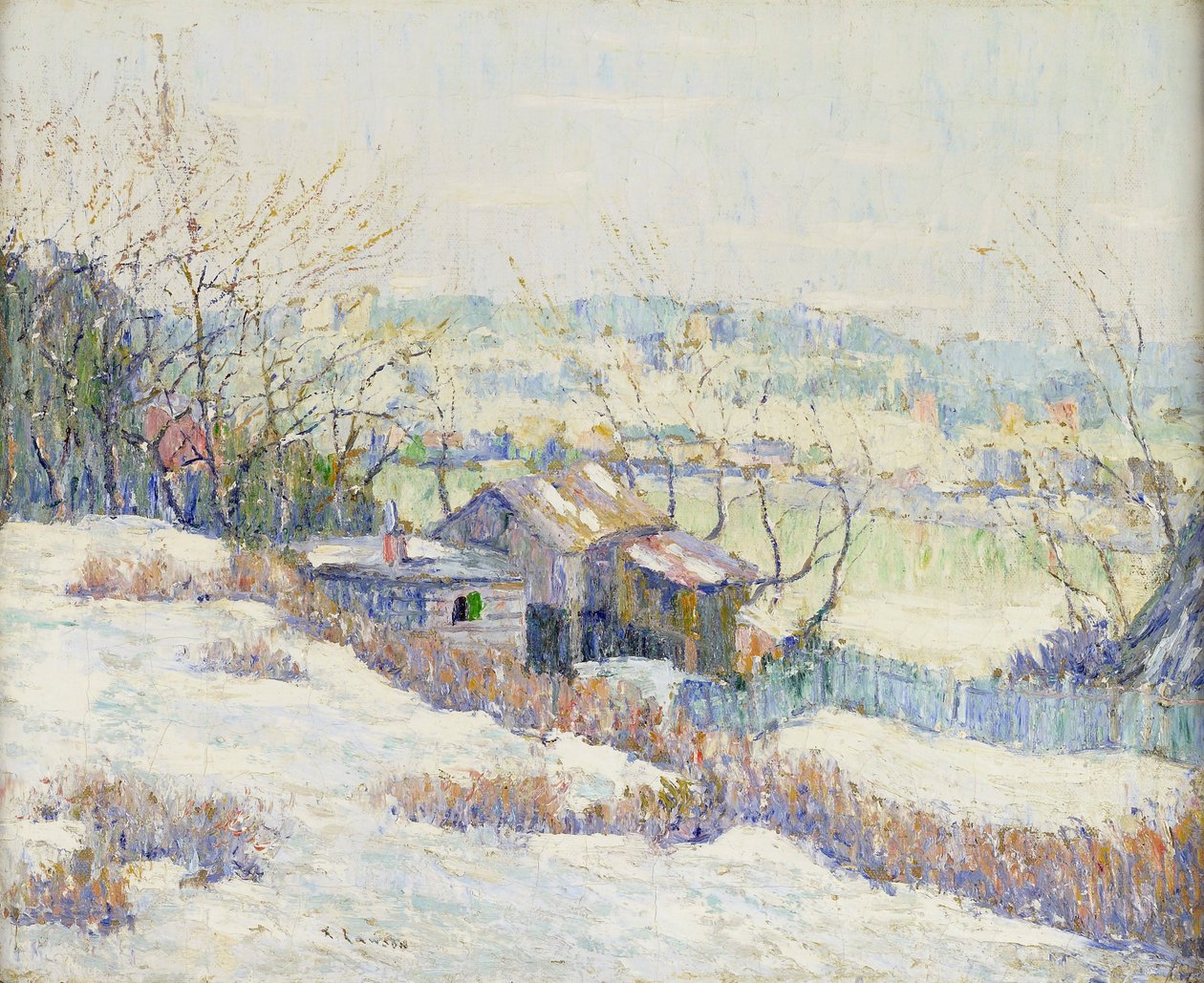 A Harlem folyó felső szakasza alkotó: Ernest Lawson