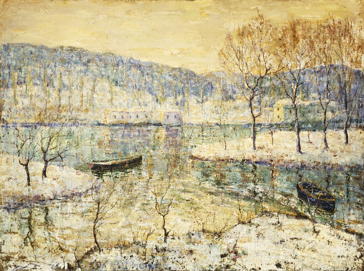 Winter Stream alkotó: Ernest Lawson
