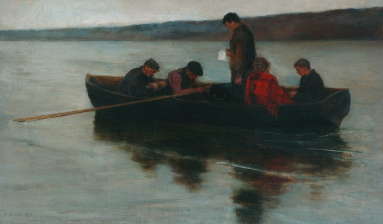 Egy gyermek temetése a Felvidéken, 1896 alkotó: Ernest Leopold Sichel