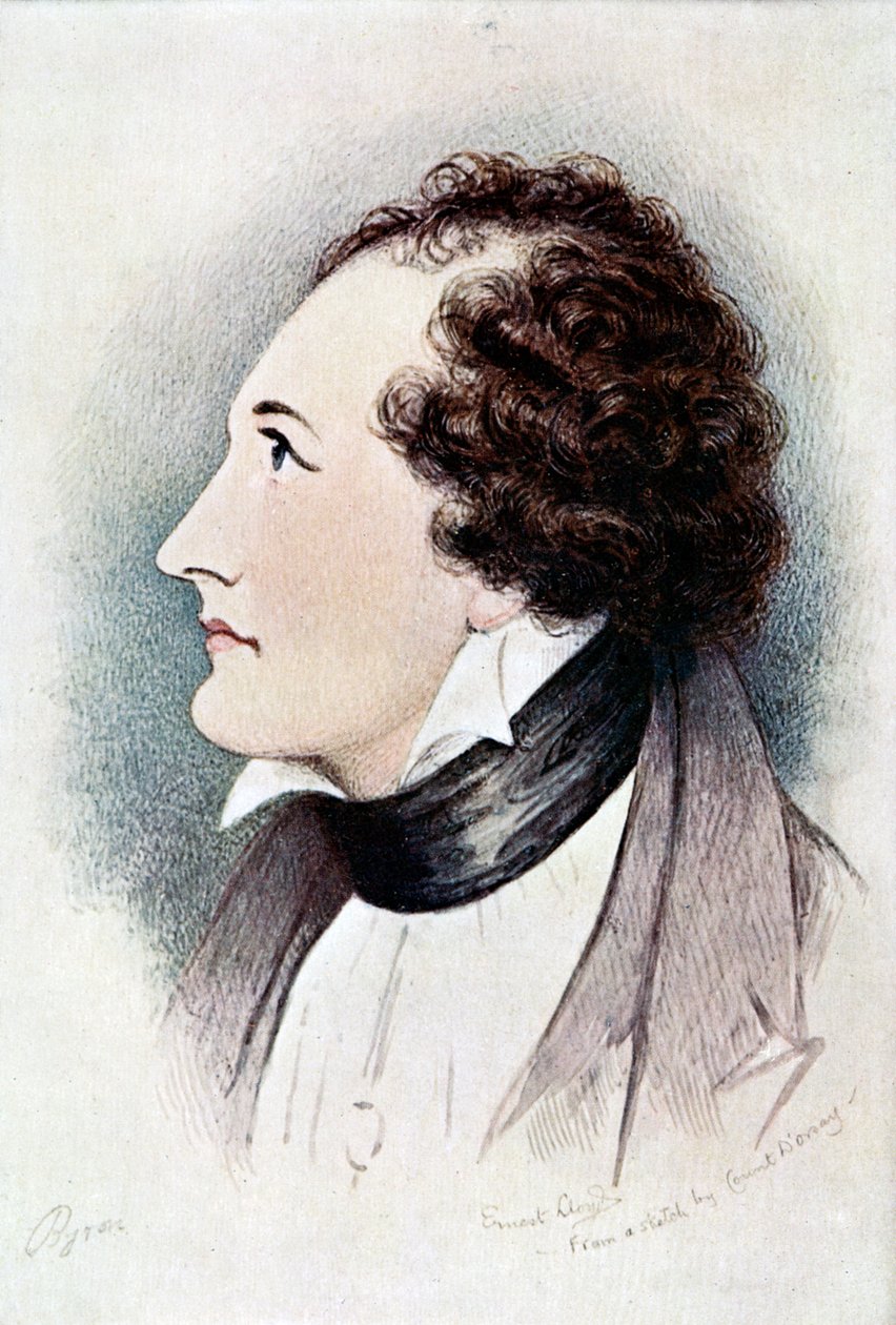 Lord Byron angol-skót költő, 19. század eleje alkotó: Ernest Lloyd