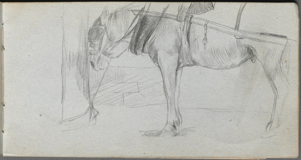 Vázlatfüzet, 06. oldal: Lótanulmány alkotó: Ernest Meissonier