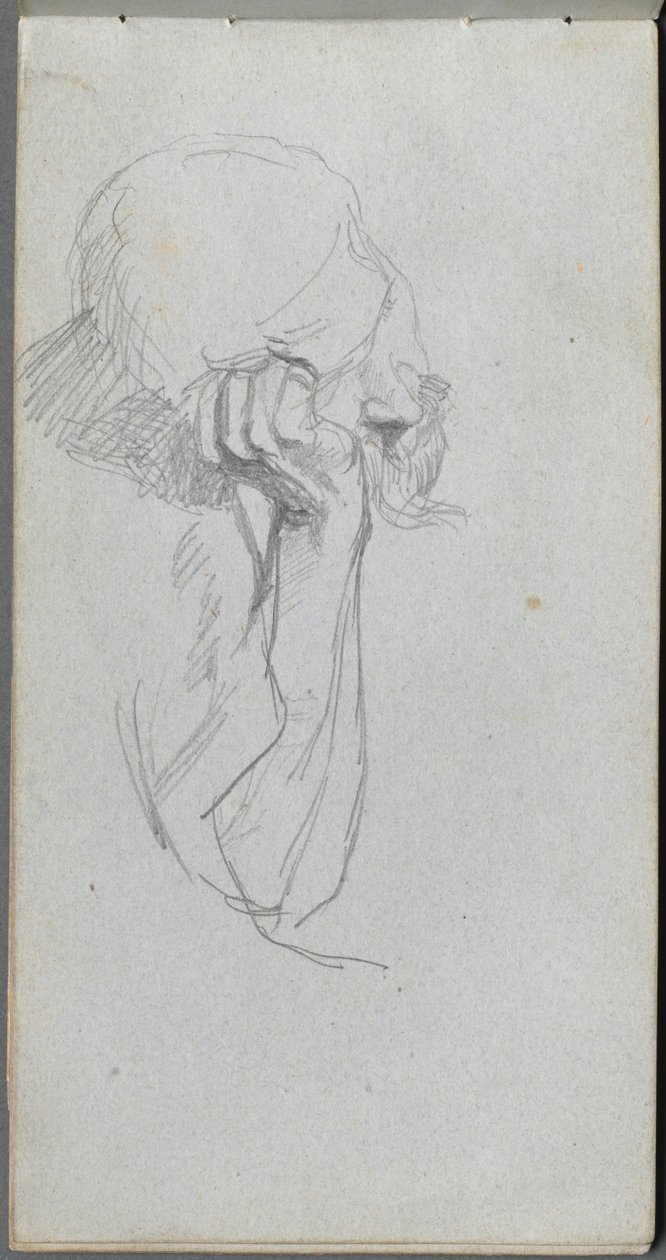Vázlatfüzet, 16. oldal: Melankólia ábra. alkotó: Jean Louis Ernest Meissonier
