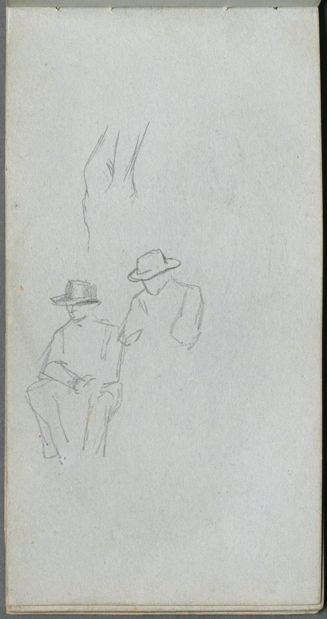Vázlatfüzet, 32. oldal: Ábrák tanulmányozása. alkotó: Jean Louis Ernest Meissonier