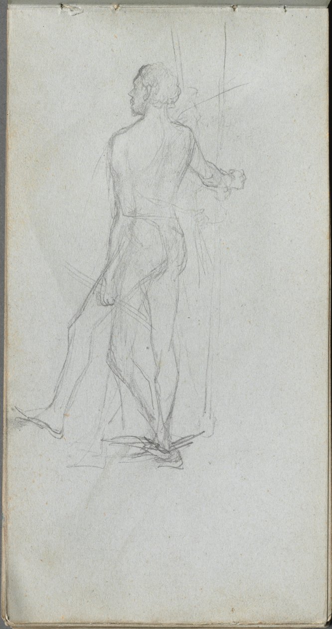 Vázlatfüzet, 60. oldal: Nude Male Study alkotó: Ernest Meissonier