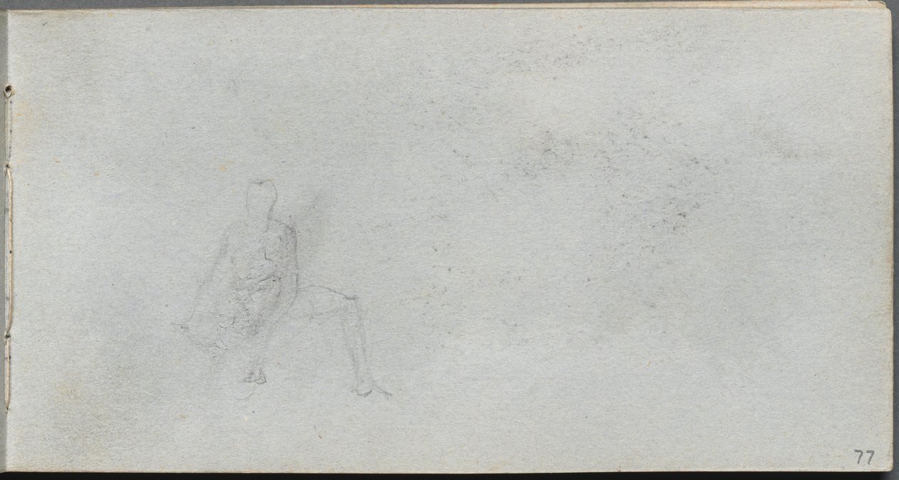 Vázlatfüzet, 77. oldal: ábratanulmány. alkotó: Jean Louis Ernest Meissonier