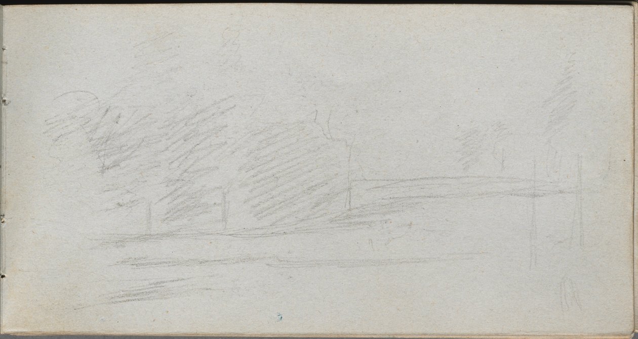 Vázlatfüzet, 78. oldal: Tájtanulmány. alkotó: Jean Louis Ernest Meissonier