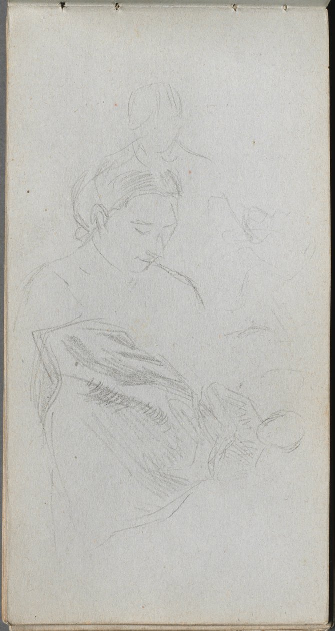 Vázlatfüzet, 82. oldal: Ábrák tanulmányozása. alkotó: Jean Louis Ernest Meissonier