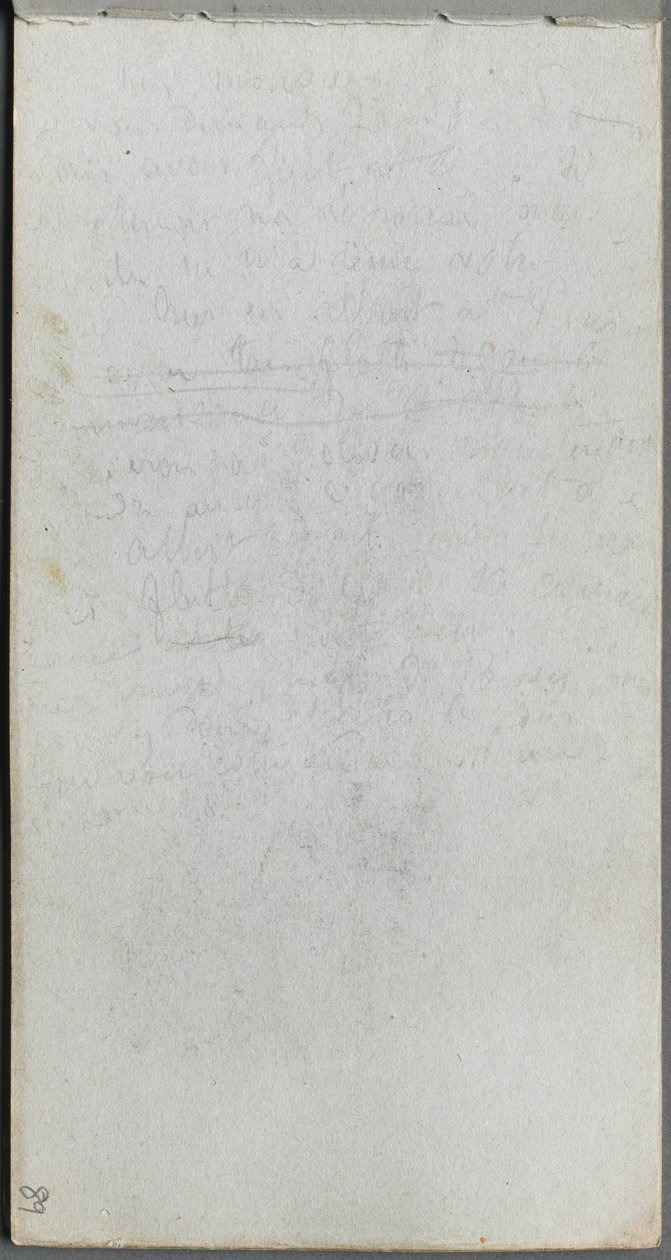 Vázlatfüzet, 89. oldal: Jegyzetek. alkotó: Jean Louis Ernest Meissonier
