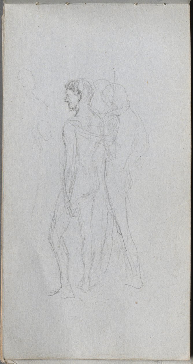 Vázlatfüzet, 92. oldal: Két akt. alkotó: Jean Louis Ernest Meissonier