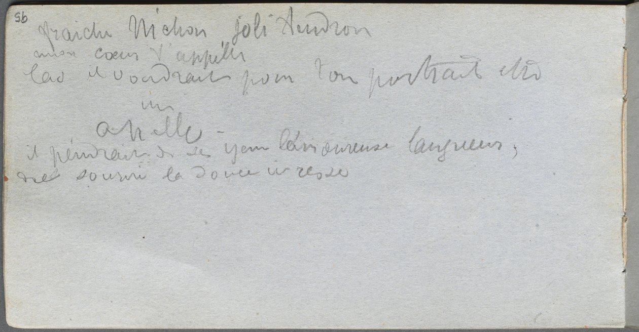 Vázlatfüzet, 95. oldal: Jegyzetek. alkotó: Jean Louis Ernest Meissonier