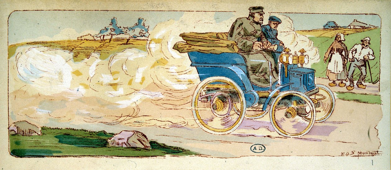 Párizs-Bordeaux: Mr. Levassor 4 Panhard & Levassor CV-nk van alkotó: Ernest Montaut