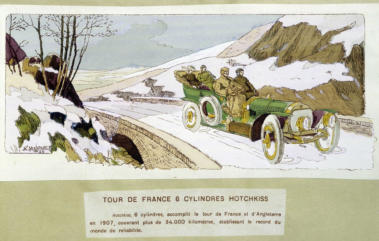 Verseny: Tour de France 1907 - Ernest Montaut (1878-1909) rajza. alkotó: Ernest Montaut
