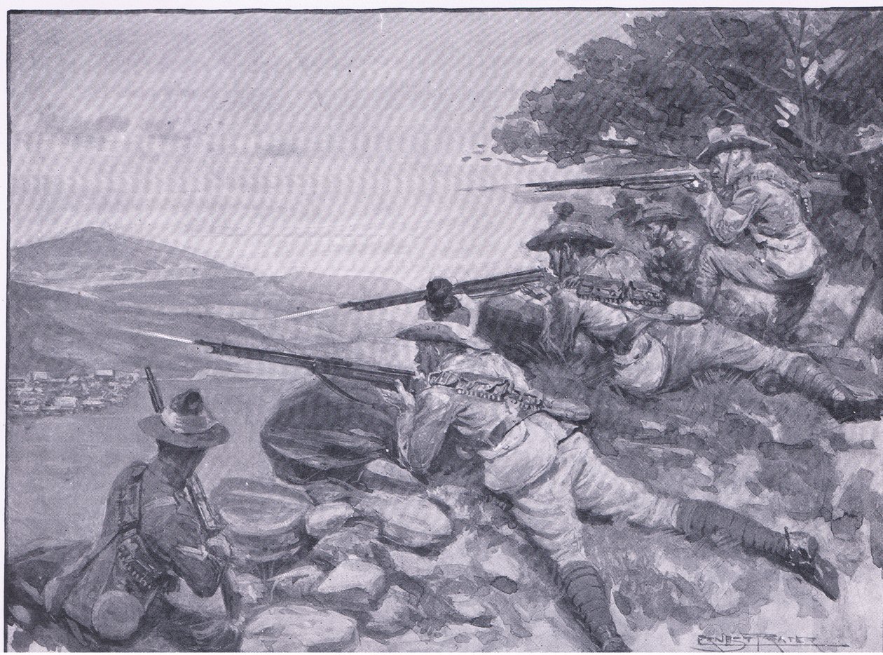 Esélyt adunk nekik a Pretoria után: A gerillaháborúból, amelyet a Harmsworth Bros Limited adott ki, 1901 alkotó: Ernest Prater