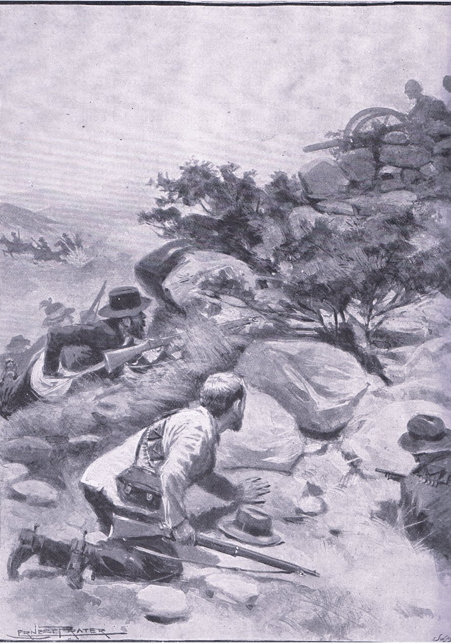 Ruse, amellyel a búrok elfoglaltak egy „Pom Pom”-ot, az After Pretoria: The Guerilla War című filmből, amelyet a Harmsworth Bros Limited adott ki alkotó: Ernest Prater