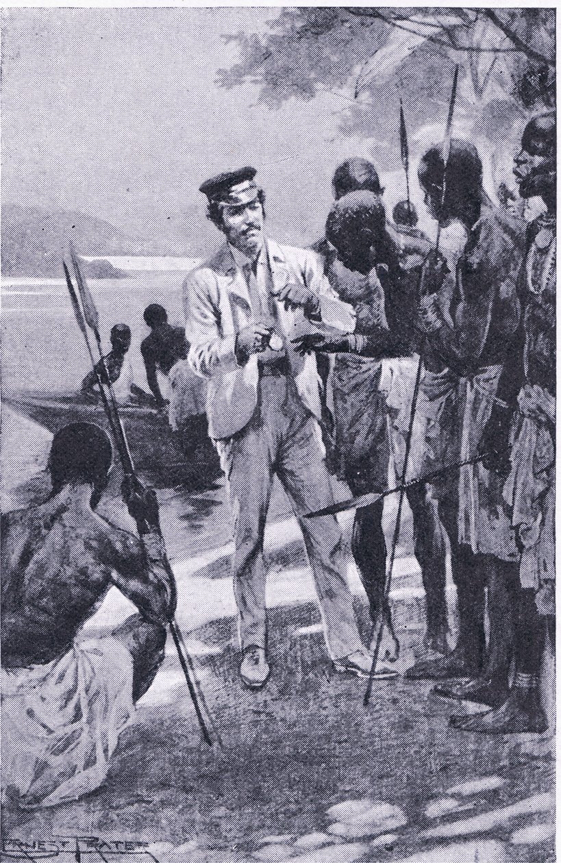 Barátság megnyerése órával, illusztráció a Cassells Romance of Famous Lives, 1940 körül alkotó: Ernest Prater