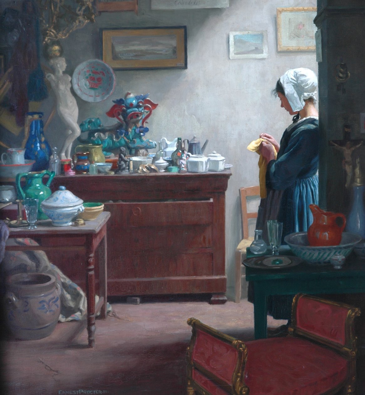 Egy bretagne-i antikvárium, 1911 alkotó: Ernest Procter