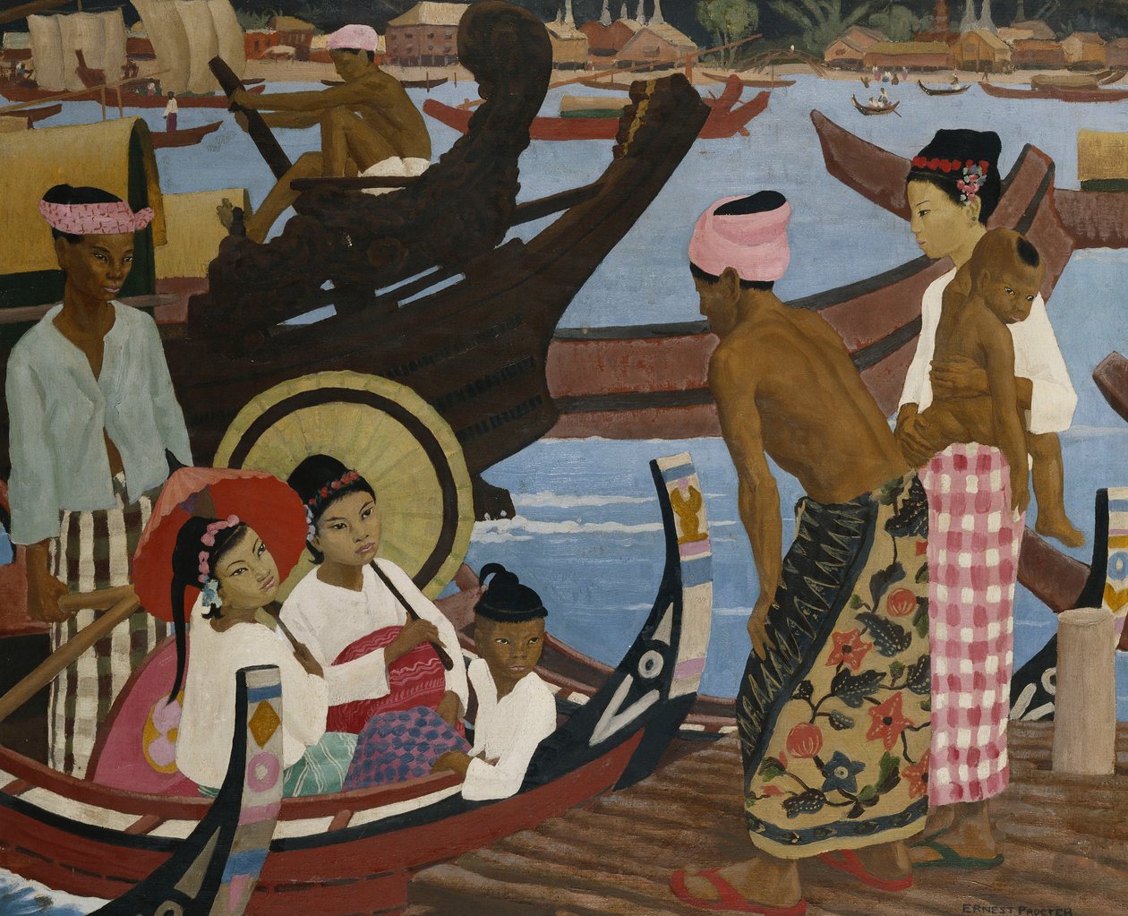 Átkelés a folyón, Burma alkotó: Ernest Procter
