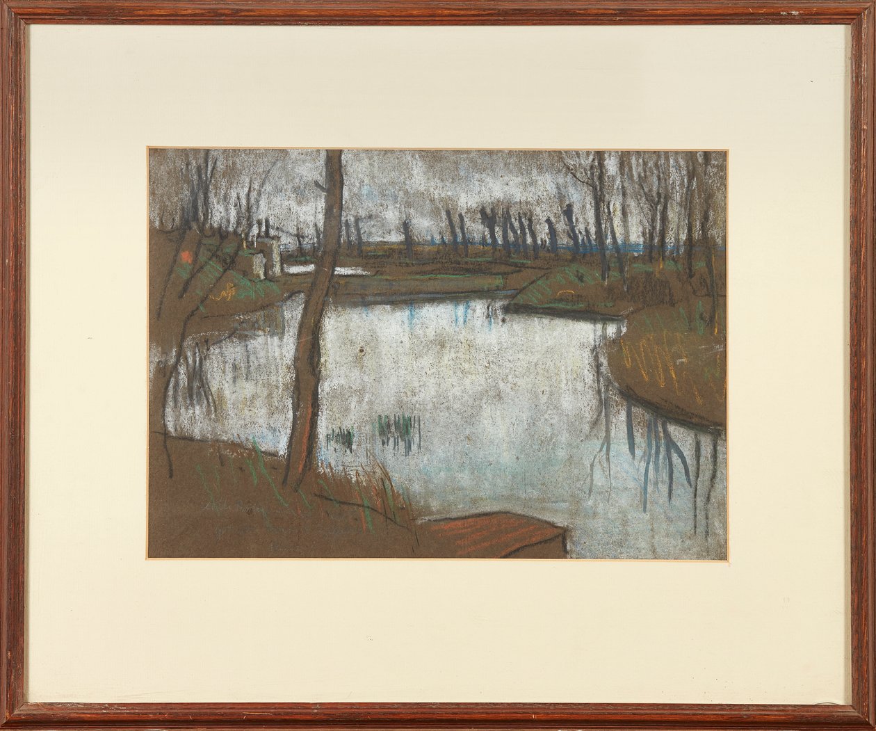 Lille-híd és Nyugati-árok (pasztell barna papíron) alkotó: Ernest Procter