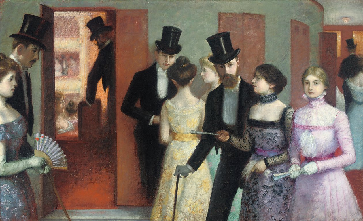 Soiree az Operában, 1900 körül (olaj, vászon) alkotó: Ernest Rouart