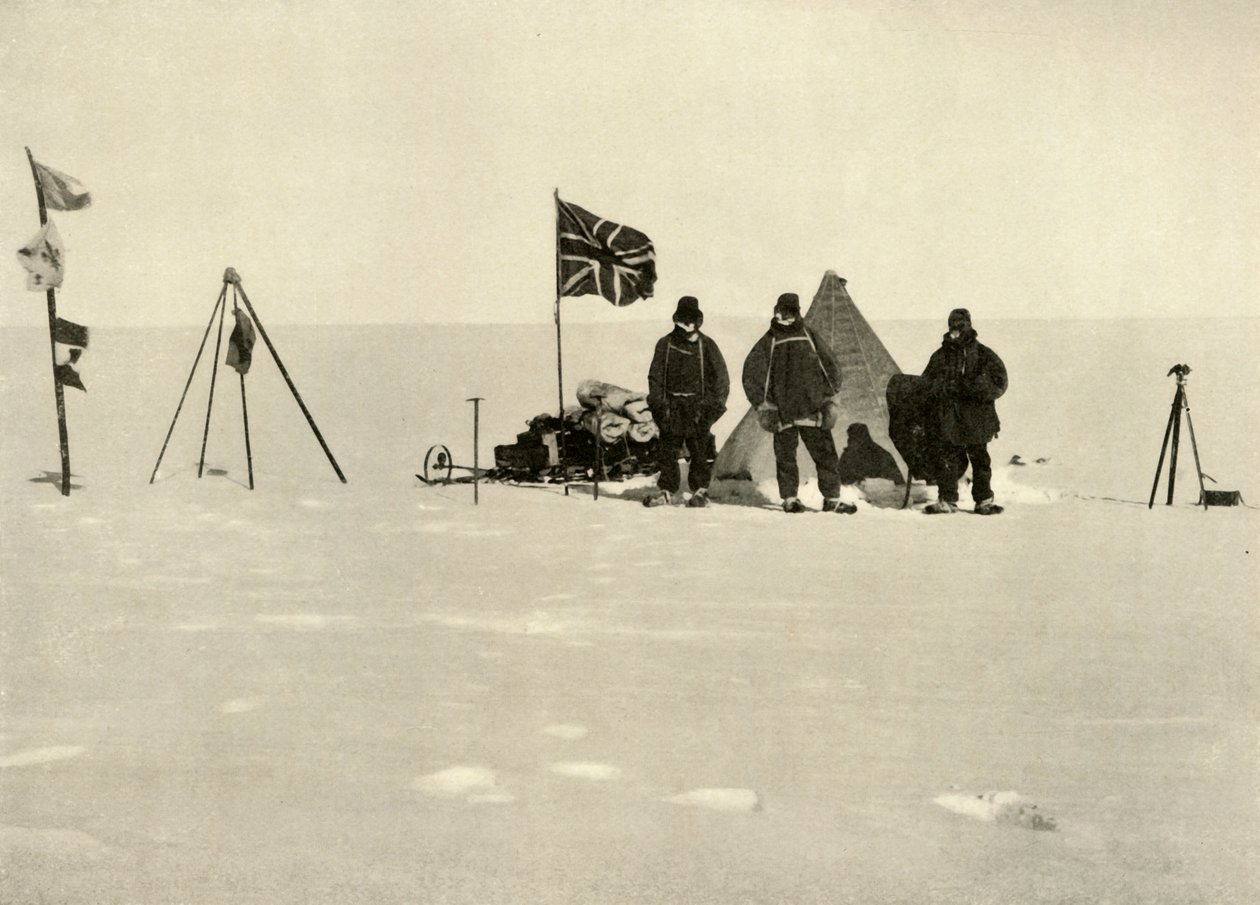 „Karácsonyi tábor a fennsíkon”, 1908. december, 1909 alkotó: Ernest Shackleton