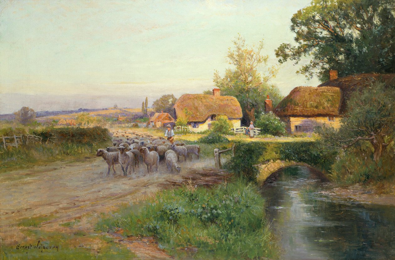 Visszatérés a hajtogatáshoz (olaj, vászon) alkotó: Ernest Walbourn