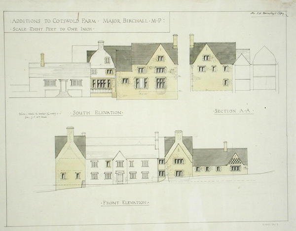 Kiegészítés a Cotswold Farmhoz, Gloucestershire-ben alkotó: Ernest William Gimson